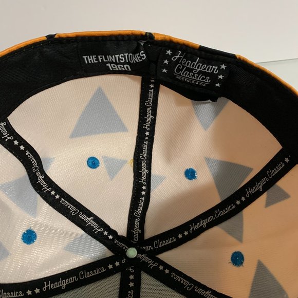 Headgear Classics Hat HGC Fitted Flintstones 1960 Fred Orange Black Cap 7 3/8 - Picture 8 of 8